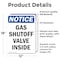 Signmission Gas Shutoff Valve Inside OSHA Notice Sign, Vinyl Decal, 12in W x 18in L, 2PK OS-2PACK-NS-D-1218-V-13035 - alternate 3